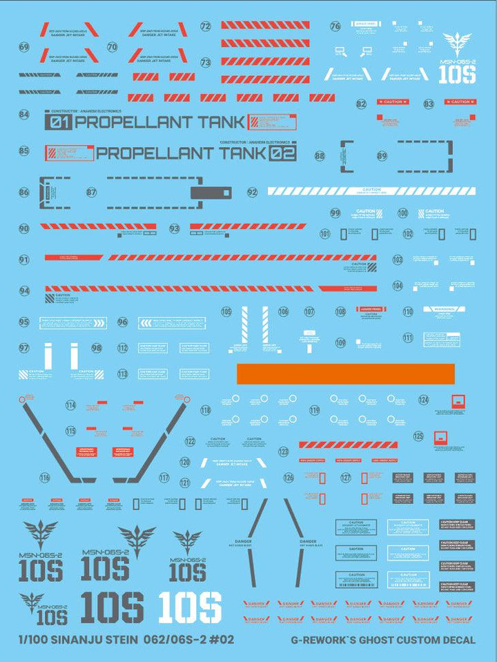 G-Rework Water Decal For MG Sinanju Stein - A-Z Toy Hobby