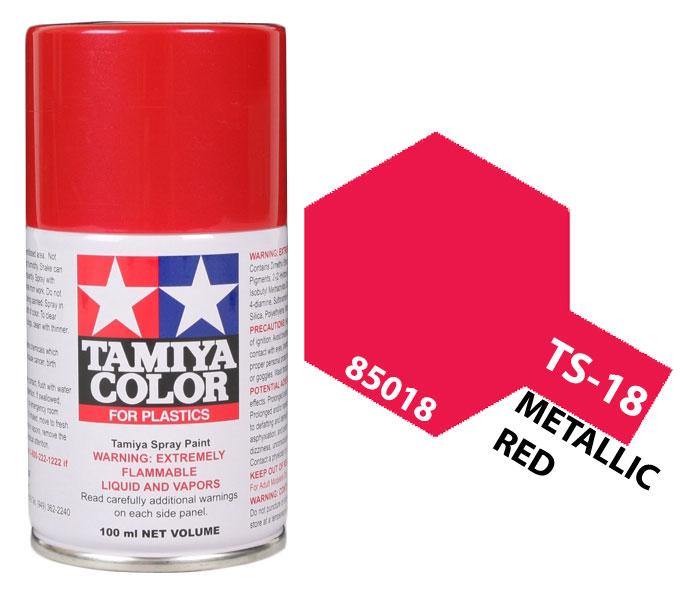 Tamiya 85018 TS-18 Metallic Red Lacquer Spray Paint 100ml TAM85018 - A-Z Toy Hobby