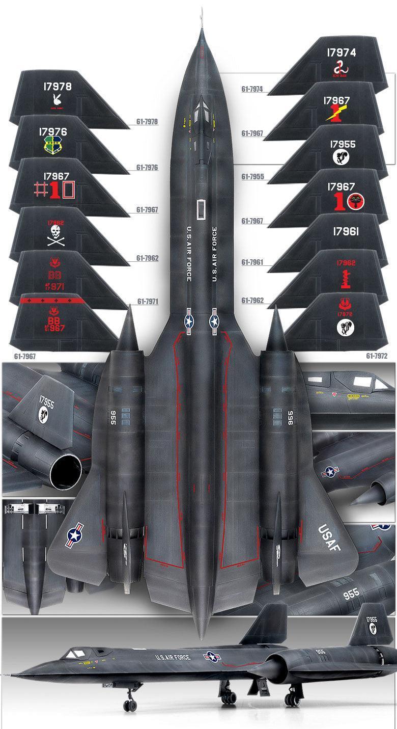 Academy 12448 SR-71 Blackbird 1/72 Model Kit – A-Z Toy Hobby