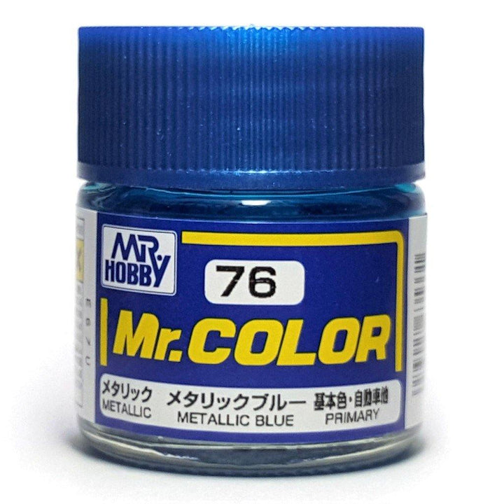 Mr. Hobby C76 Mr. Color Metallic Blue Lacquer Paint 10ml - A-Z Toy Hobby