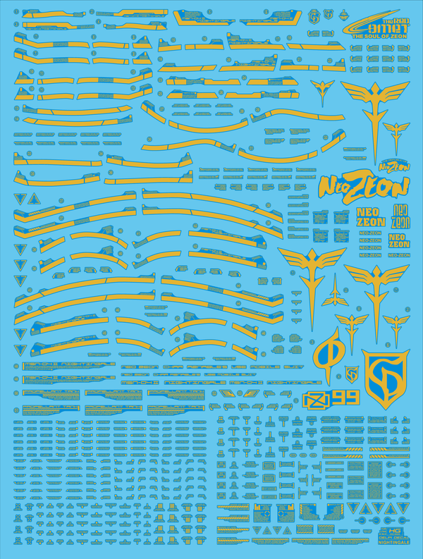 Delpi Gold Holo Water Decal For HG Nightingale - A-Z Toy Hobby