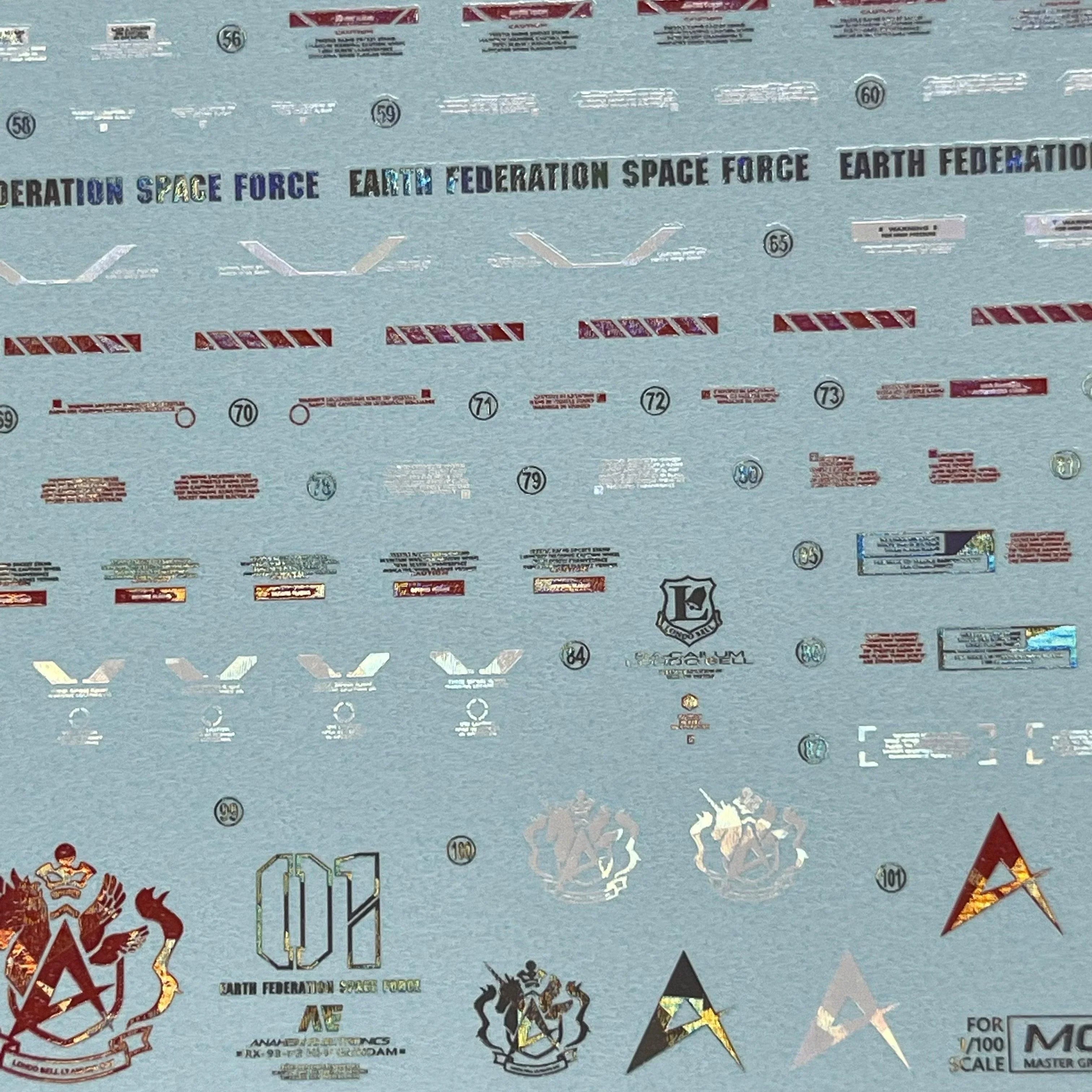 Delpi Holo Water Decal For MG Hi Nu (Hi-V) Ver. Ka - A-Z Toy Hobby