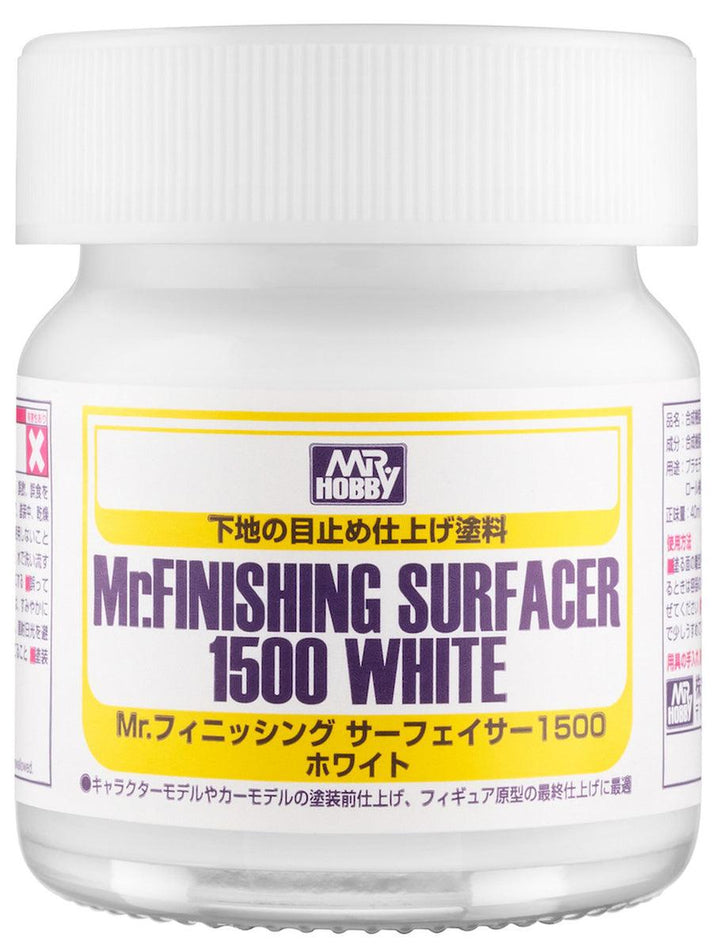 Mr. Hobby SF291 Mr. Finishing Surfacer 1500 White 40ml - A-Z Toy Hobby