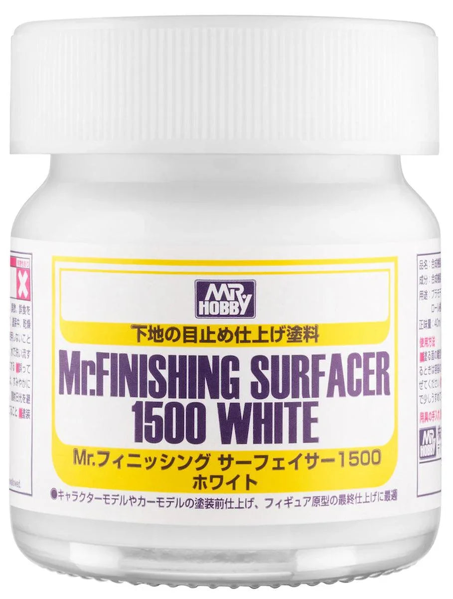 Mr. Hobby SF291 Mr. Finishing Surfacer 1500 White 40ml - A-Z Toy Hobby