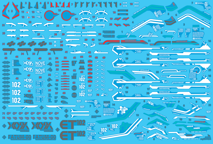 Delpi Water Decal For MG Justice - A-Z Toy Hobby