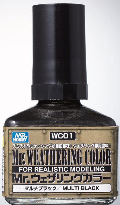 Mr. Hobby WC01 Mr. Weathering Color Multi Black 40ml - A-Z Toy Hobby