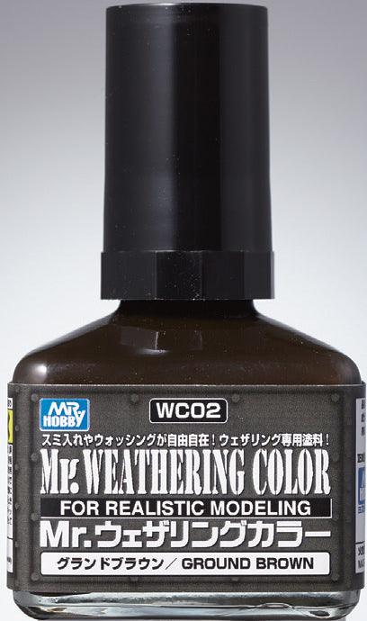 Mr. Hobby WC02 Mr. Weathering Color Ground Brown 40ml - A-Z Toy Hobby