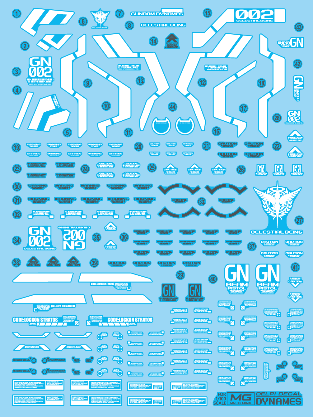 Delpi Water Decal For MG Dynames - A-Z Toy Hobby