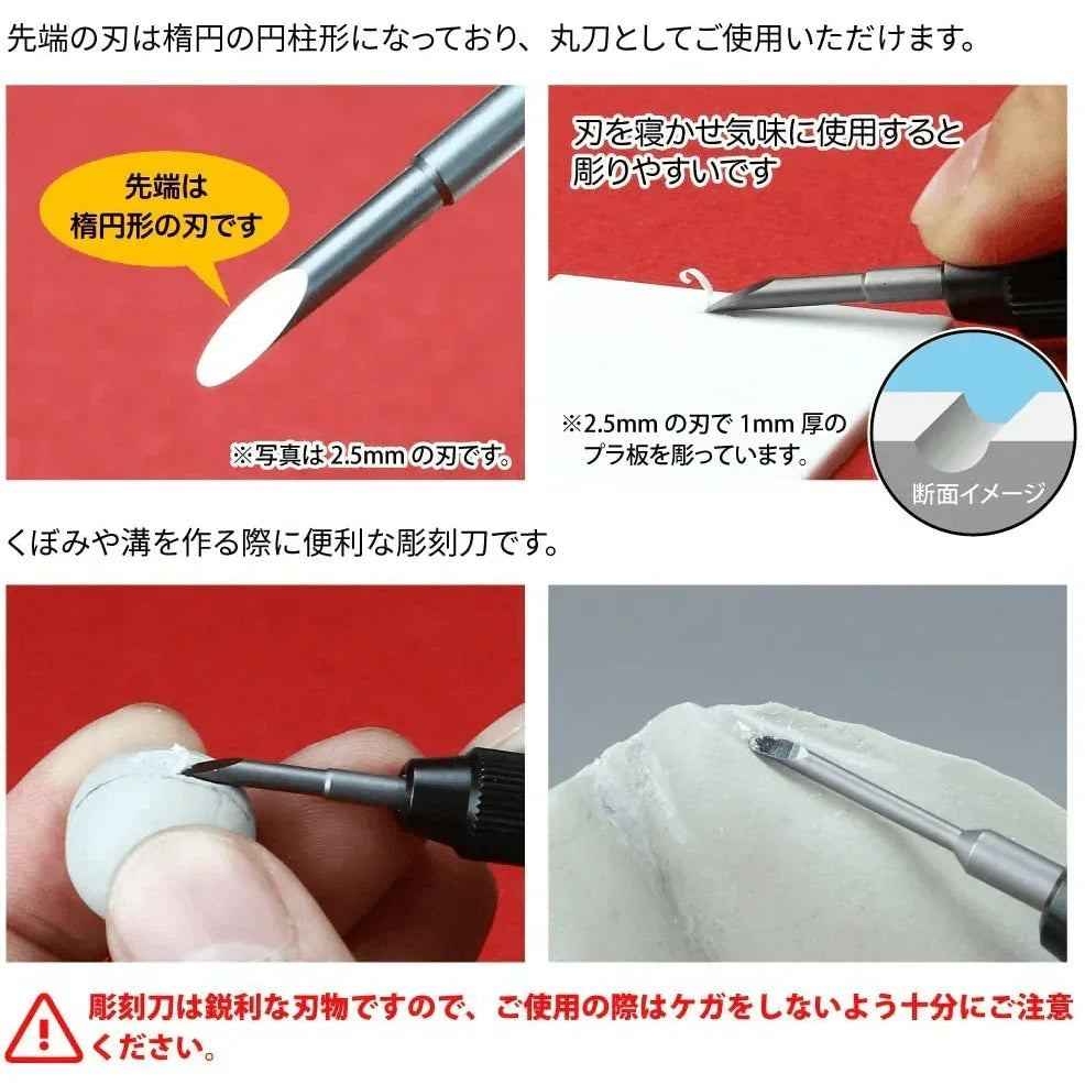 GodHand Bit Blade [Round Blank Blade] Set of 5 GH-BBM-1-3 - A-Z Toy Hobby