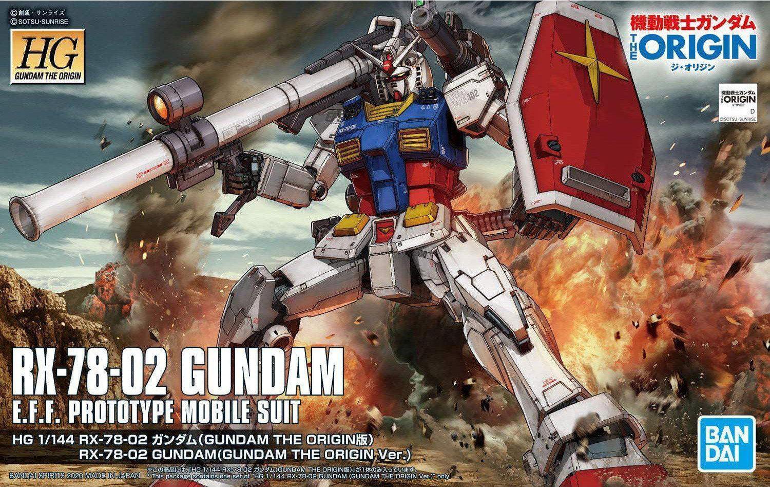 Bandai 026 RX-78-2 Gundam The Origin Ver. HG 1/144 Model Kit – A-Z
