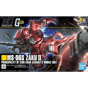 Bandai 234 MS-06S Char's Zaku II HGUC 1/144 Model Kit - A-Z Toy Hobby