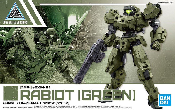 Bandai 36 eEXM-21 Rabiot (Green) 30MM 1/144 Model Kit - A-Z Toy Hobby
