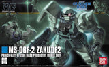Bandai 105 MS-06F-2 Zaku II F2 Zeon HGUC 1/144 Model Kit - A-Z Toy Hobby