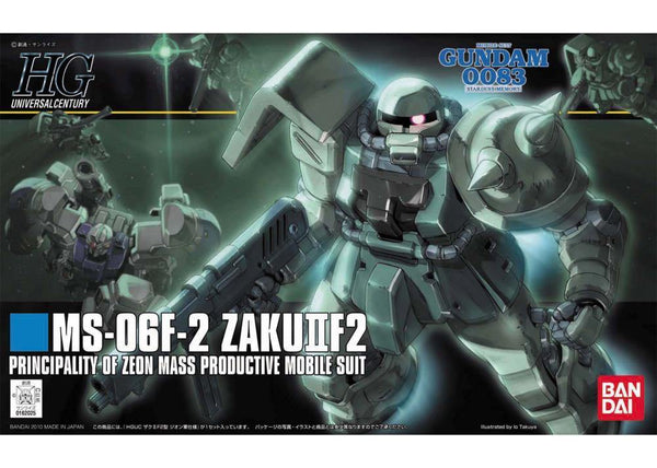 Bandai 105 MS-06F-2 Zaku II F2 Zeon HGUC 1/144 Model Kit - A-Z Toy Hobby