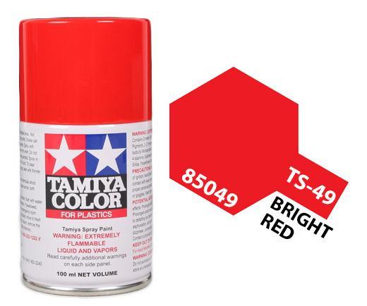 Tamiya 85049 TS-49 Bright Red Lacquer Spray Paint 100ml TAM85049 - A-Z Toy Hobby