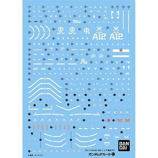 Bandai Gundam Decal GD-87 MS-06S Zaku II RG 1/144 Decal - A-Z Toy Hobby