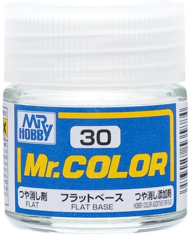Mr. Hobby C30 Mr. Color Flat Base Lacquer Paint 10ml - A-Z Toy Hobby