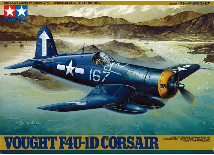 Tamiya #61061 Vought F4U-1D Corsair 1/48 Model Kit - A-Z Toy Hobby