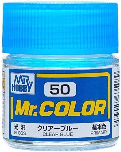 Mr. Hobby C50 Mr. Color Clear Gloss Blue Lacquer Paint 10ml - A-Z Toy Hobby