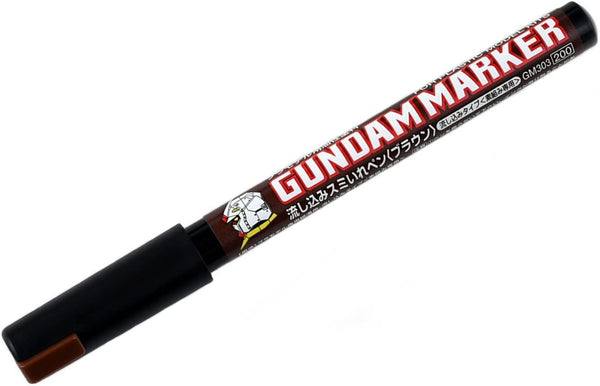 Mr. Hobby Gundam Marker GM303 Pour Type Brown (Extra Thin Type For Panel Lines) - A-Z Toy Hobby