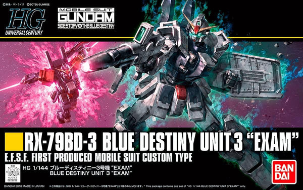 Bandai 209 Blue Destiny Unit 3 Exam HGUC 1/144 Model Kit - A-Z Toy Hobby