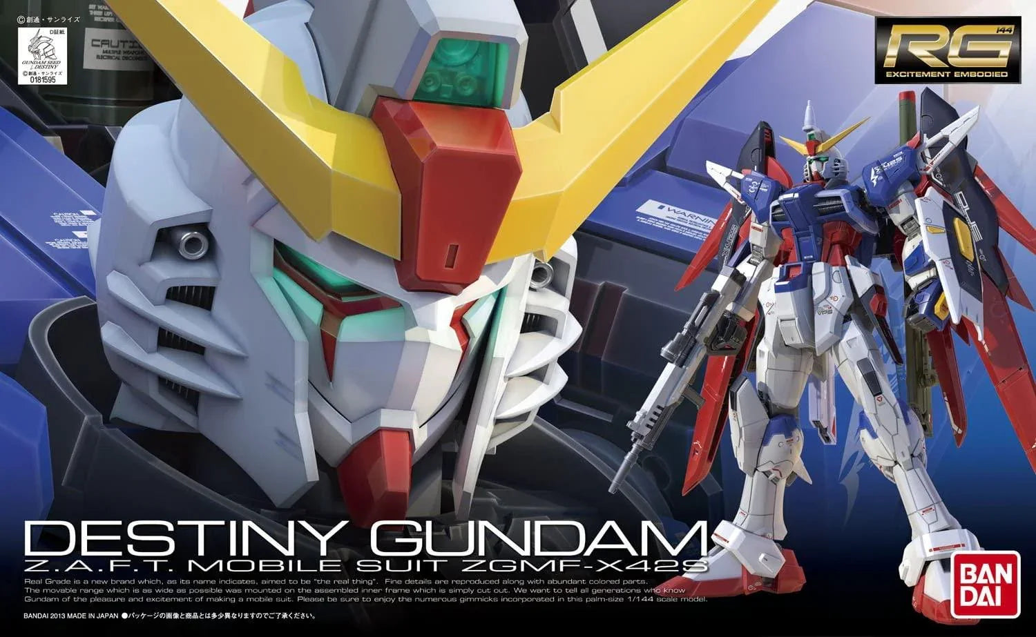 Bandai 11 Destiny Gundam RG 1/144 Model Kit - A-Z Toy Hobby