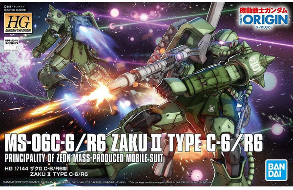 Bandai 025 Zaku II Type C-6/R6 The Origin Ver. HG 1/144 Model Kit - A-Z Toy Hobby