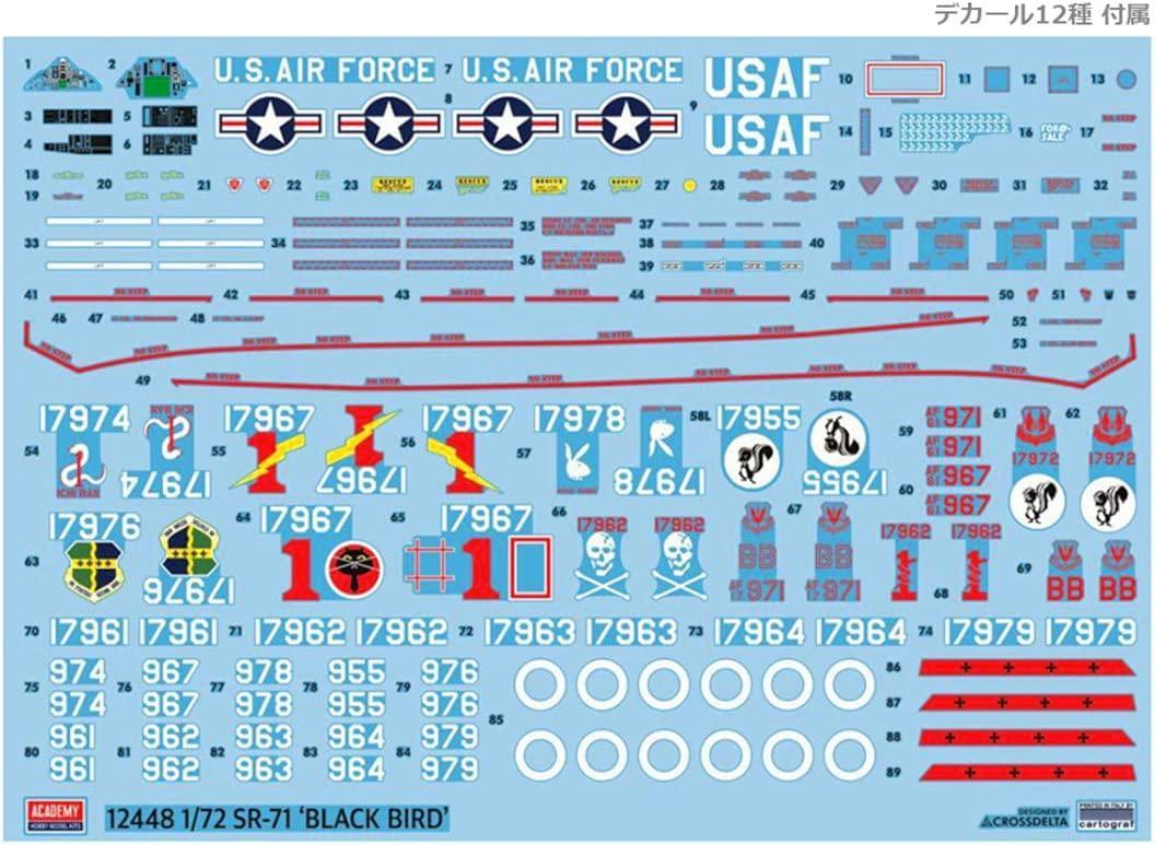 Academy 12448 SR-71 Blackbird 1/72 Model Kit - A-Z Toy Hobby