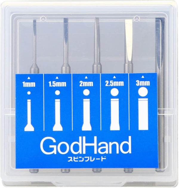 GodHand Pin Vise Spin Mold Blade Set of 5 1mm-3mm GH-SB-1-3 - A-Z Toy Hobby