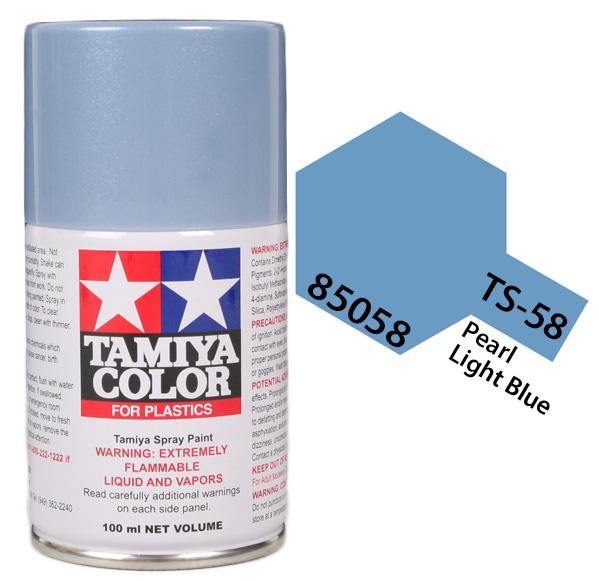 Tamiya 85058 TS-58 Pearl Light Blue Lacquer Spray Paint 100ml TAM85058 - A-Z Toy Hobby