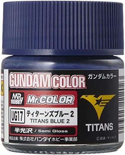 Mr. Hobby UG17 Gundam Color Titan Blue 2 Lacquer Paint 10ml - A-Z Toy Hobby