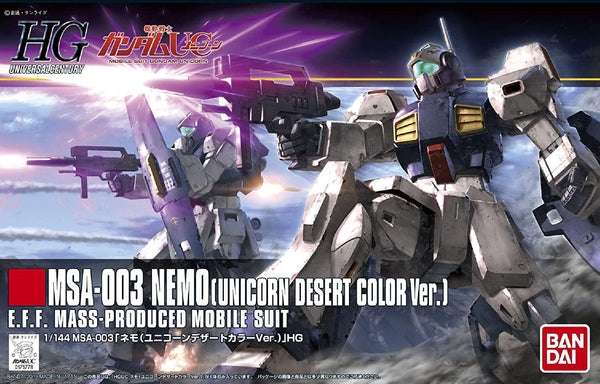 Bandai 164 Nemo (Unicorn Desert Color Ver.) HGUC 1/144 Model Kit - A-Z Toy Hobby