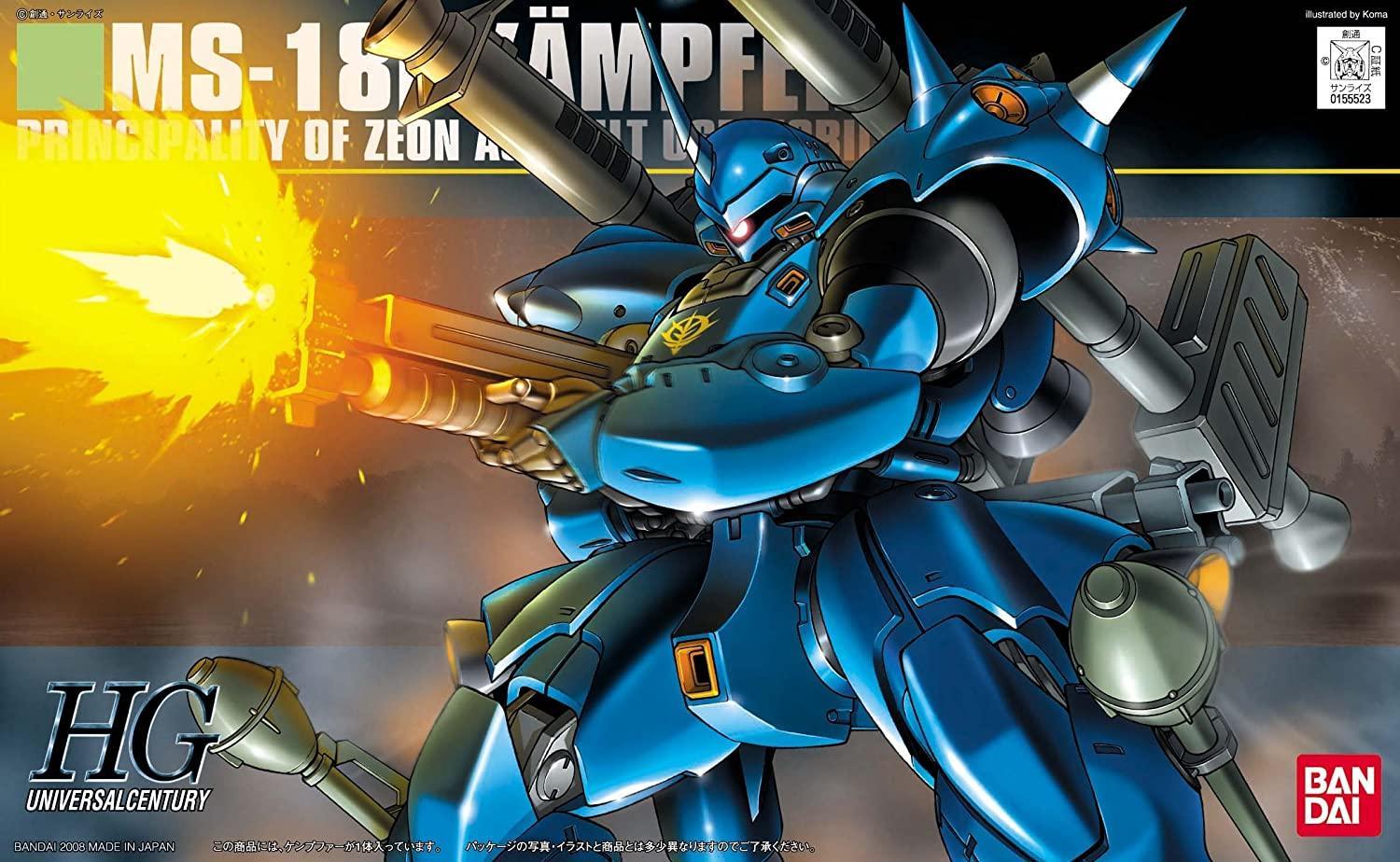 Bandai 089 MS-18E Kampfer HGUC 1/144 Model Kit - A-Z Toy Hobby