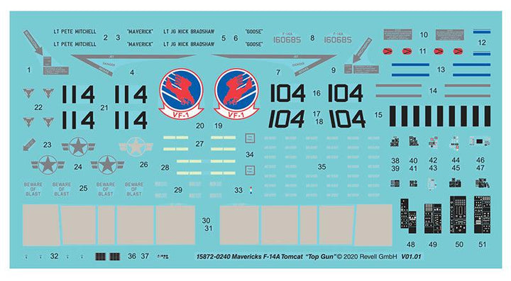 Revell Top Gun Maverick's F-14A Tomcat 1/48 Model Kit - A-Z Toy Hobby