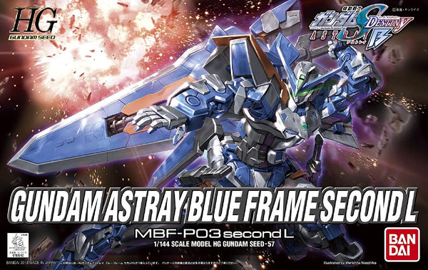 Bandai 57 Gundam Astray Blue Frame Second L HG 1/144 Model Kit - A-Z Toy Hobby