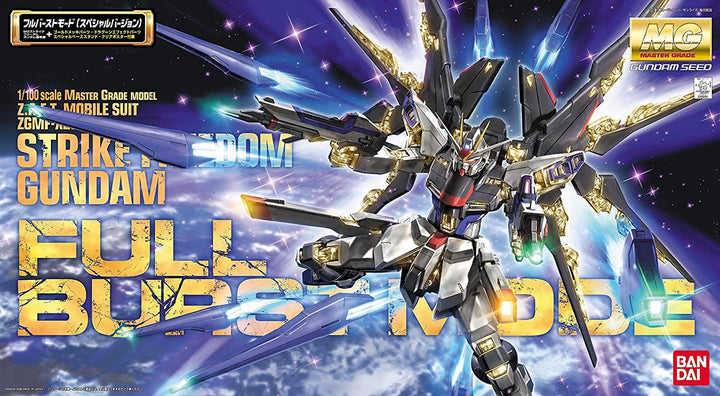 Bandai Strike Freedom Gundam Full Burst Mode Gundam Seed MG 1/100 Model Kit - A-Z Toy Hobby