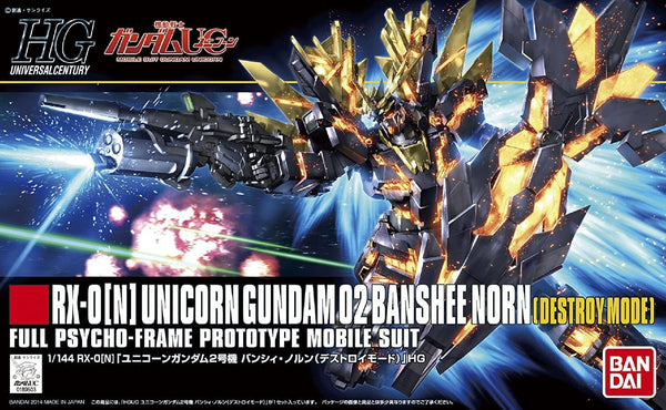 Bandai 175 Unicorn Gundam 02 Banshee Norn Destroy Mode HGUC 1/144 Model Kit - A-Z Toy Hobby