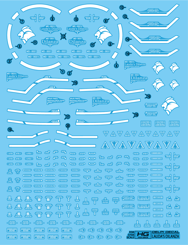 Delpi Water Decal For HG Standard Type / Lauda's Dilanza - A-Z Toy Hobby