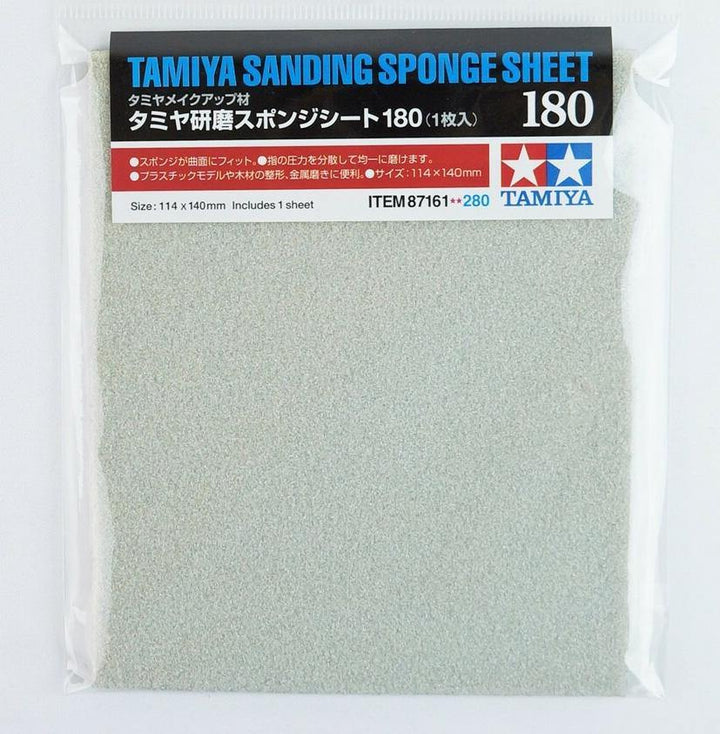Tamiya 87161 Sanding Sponge 180 Sheet TAM87161 - A-Z Toy Hobby