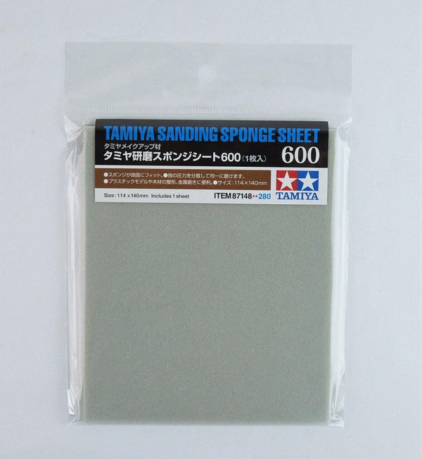 Tamiya 87148 Sanding Sponge 600 Sheet TAM87148 - A-Z Toy Hobby