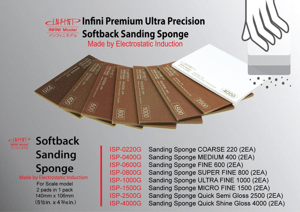 Infini Model Softback Sanding Sponge (2pcs) - A-Z Toy Hobby