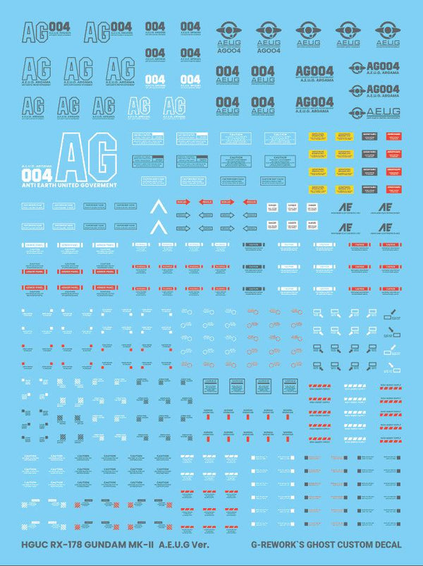 G-Rework Water Decal For HG MK-II (A.E.U.G) - A-Z Toy Hobby