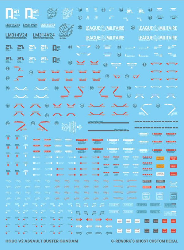 G-Rework Water Decal For HG V2 Assault Buster - A-Z Toy Hobby