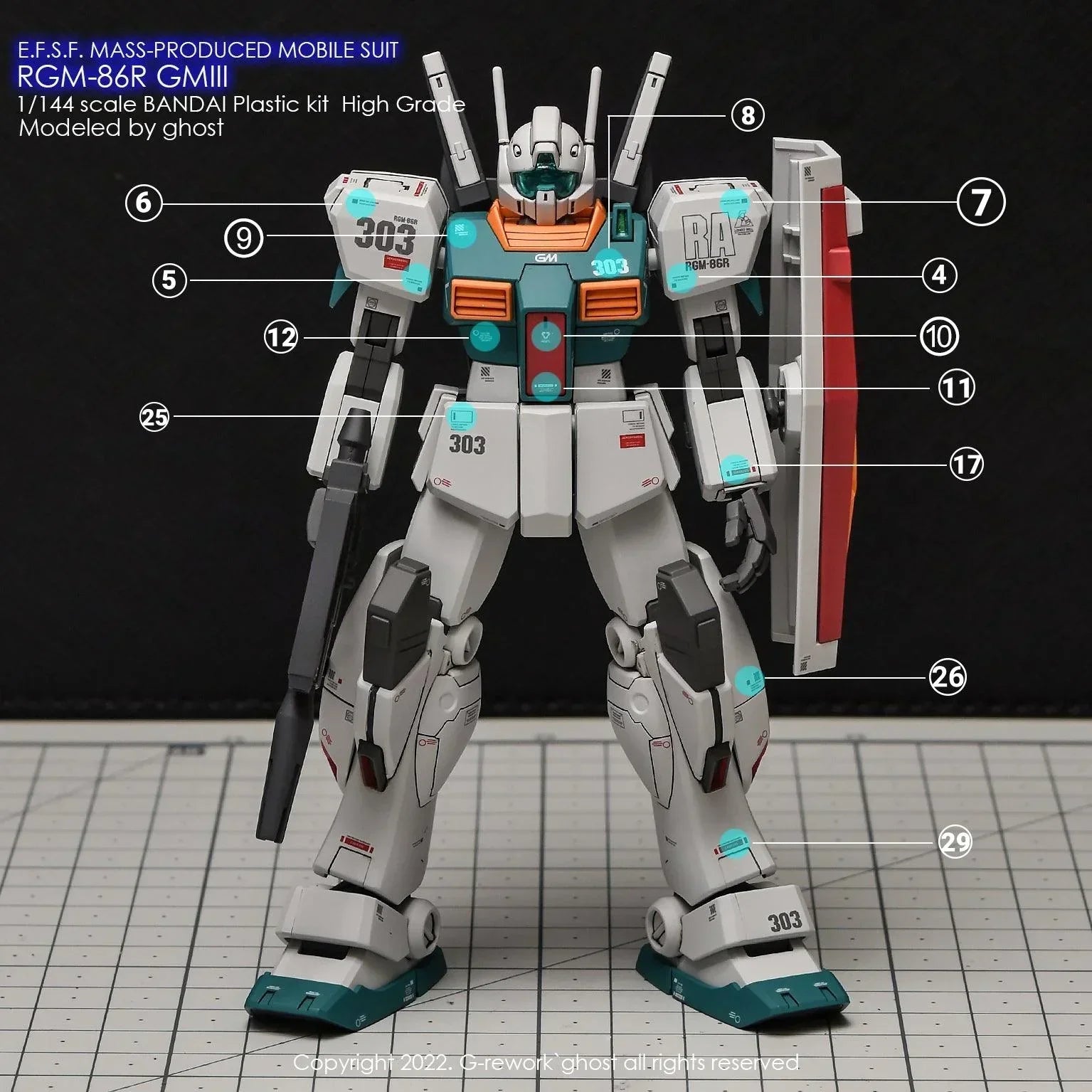G-Rework Water Decal For HG GM III - A-Z Toy Hobby