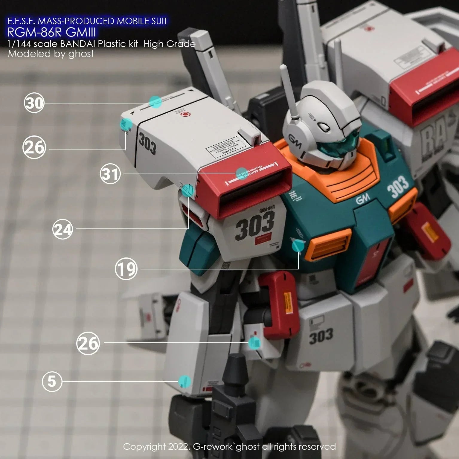 G-Rework Water Decal For HG GM III - A-Z Toy Hobby