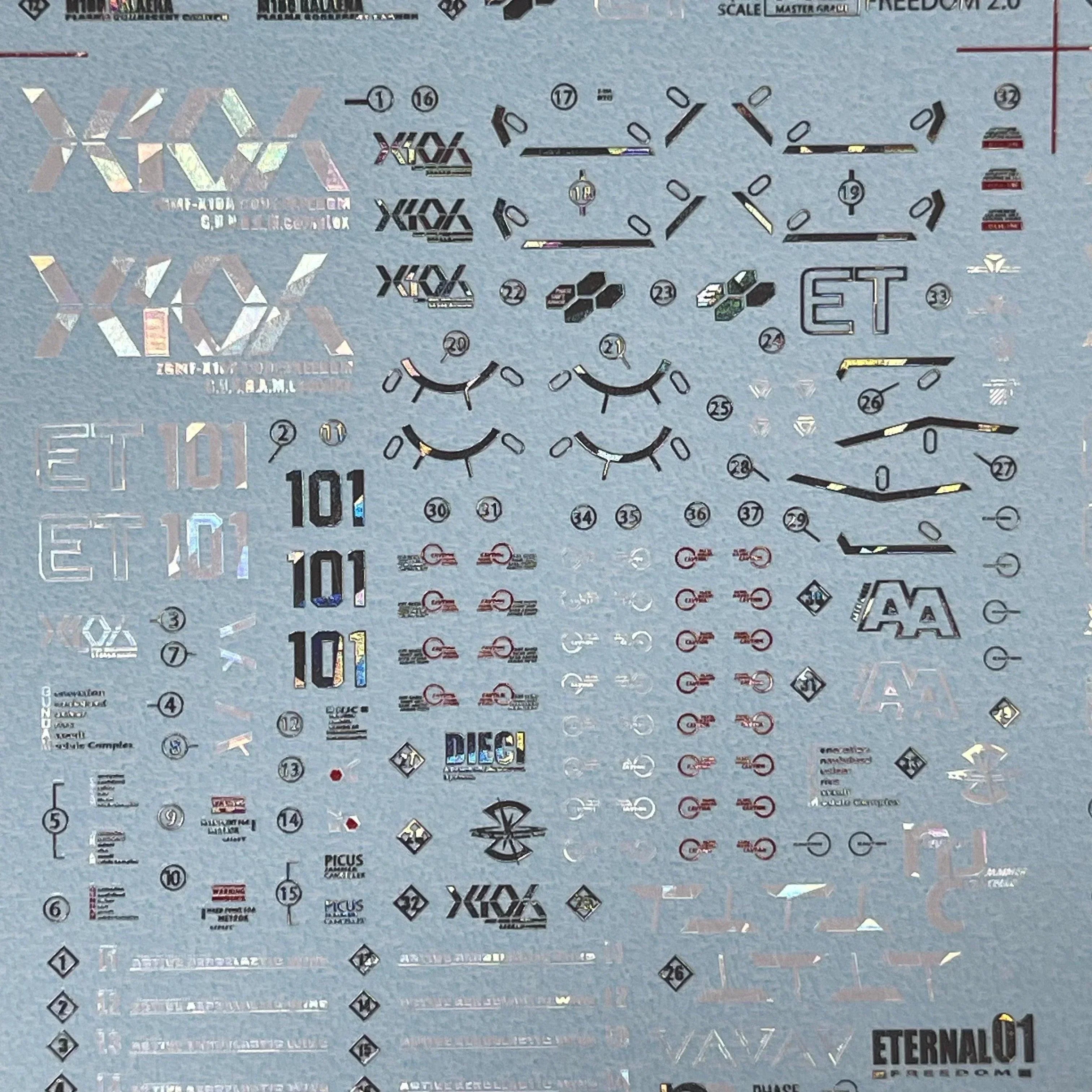 Delpi Holo Water Decal For MG Freedom 2.0 - A-Z Toy Hobby