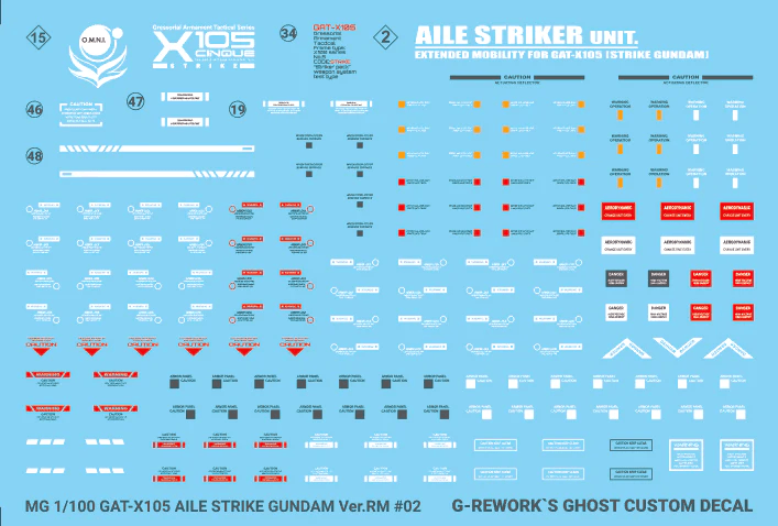 G-Rework Water Decal For MG Aile Strike Ver. RM - A-Z Toy Hobby