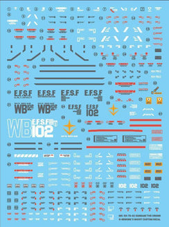 G-Rework Water Decal For MG RX-78-2 The Origin - A-Z Toy Hobby