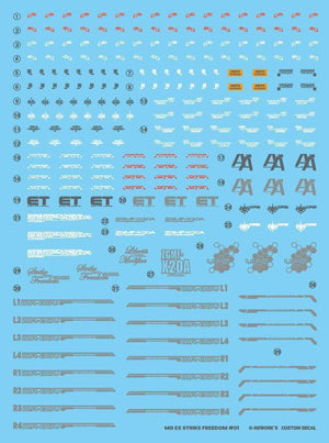 G-Rework Water Decal For MGEX Strike Freedom - A-Z Toy Hobby