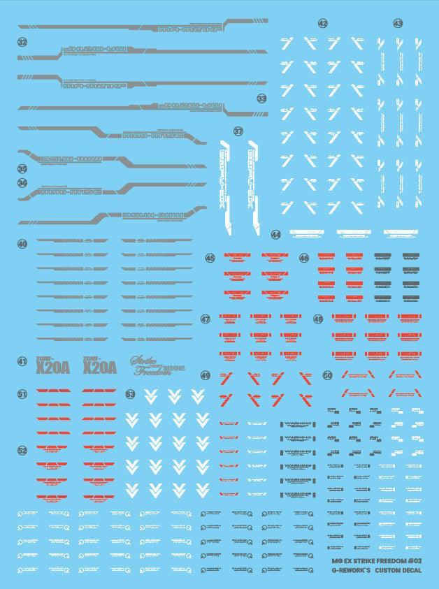 G-Rework Water Decal For MGEX Strike Freedom - A-Z Toy Hobby